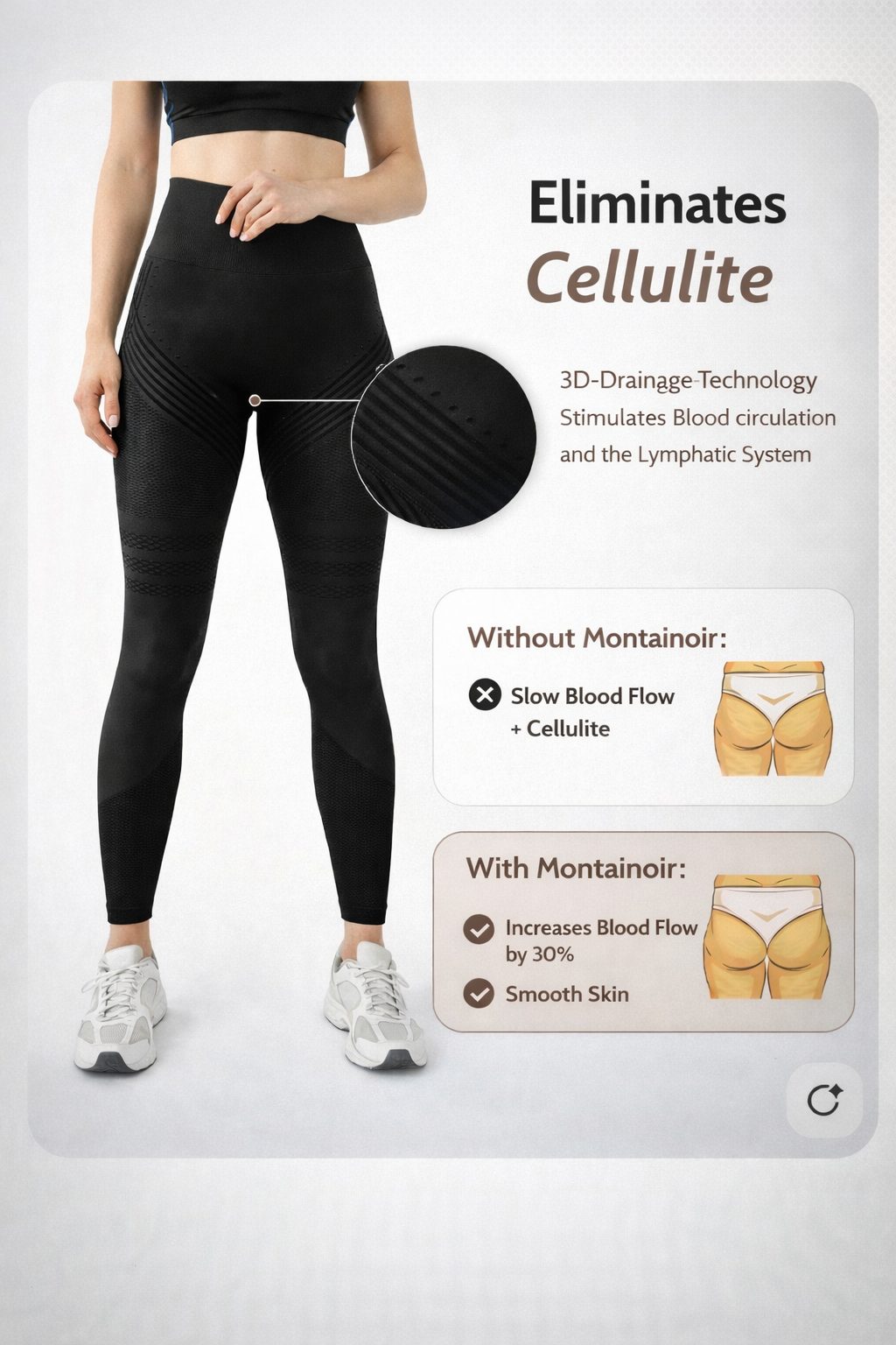 legging 3D sculpté noir