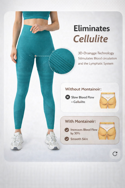 Leggings 3D verde turchese